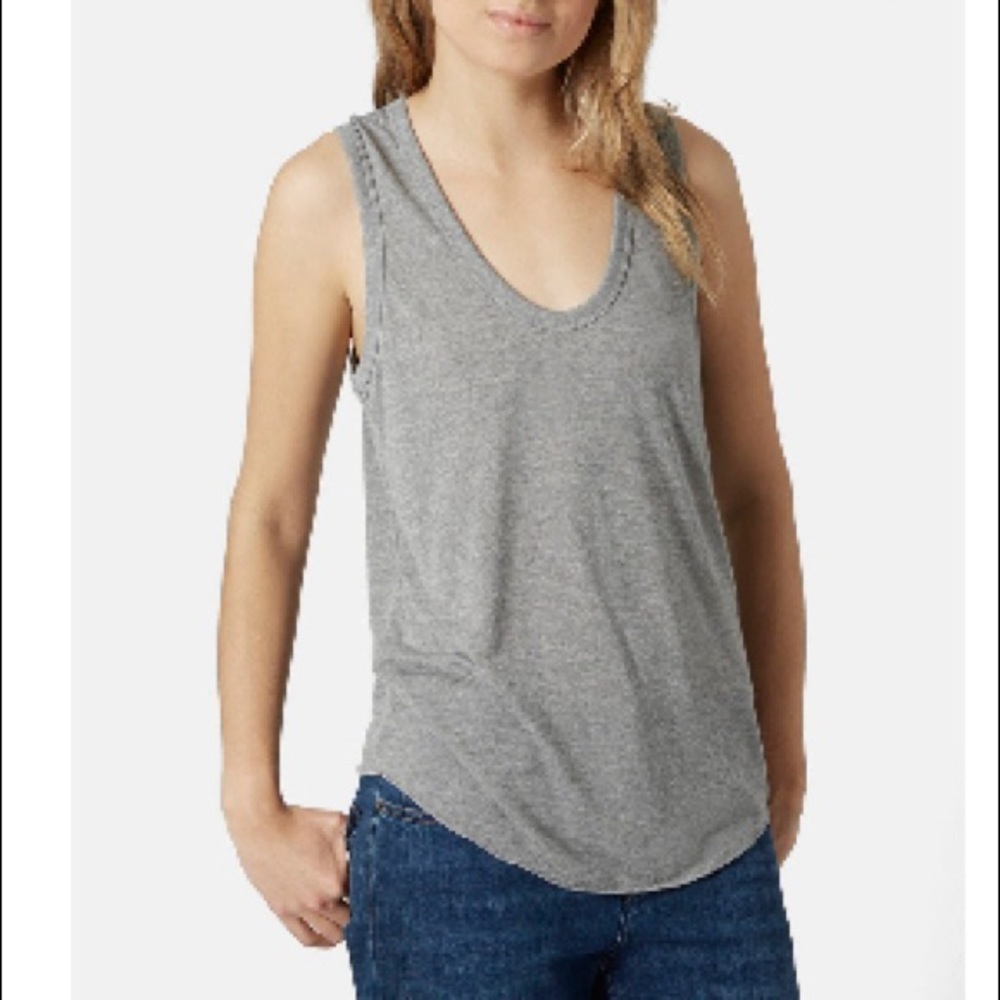 TopShop Gray U neck tank